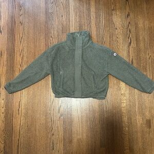 Vuori Women's Sherpa Green Fleece Jacket